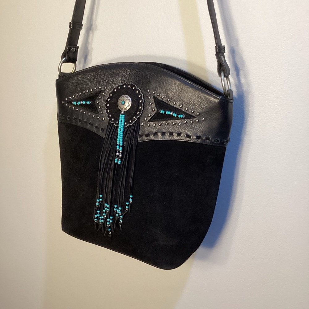 Leather Western Style Crossbody Bag